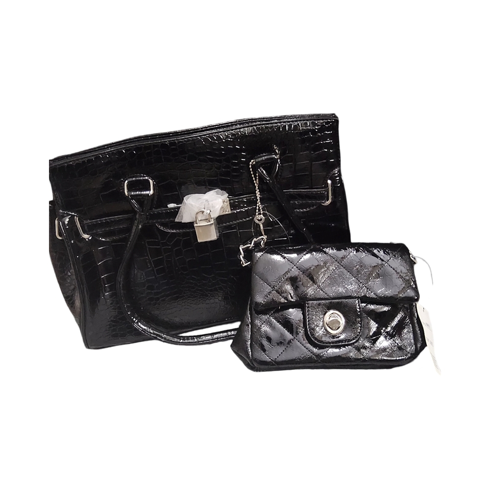 New Elegant Black Handbag 1 shoulder and 1 crossbody